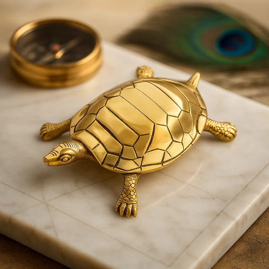 Big Tortoise 100% Pure Brass Statue Idol Decorative Showpiece for Home, Office and Gifting by Vastu Mandir