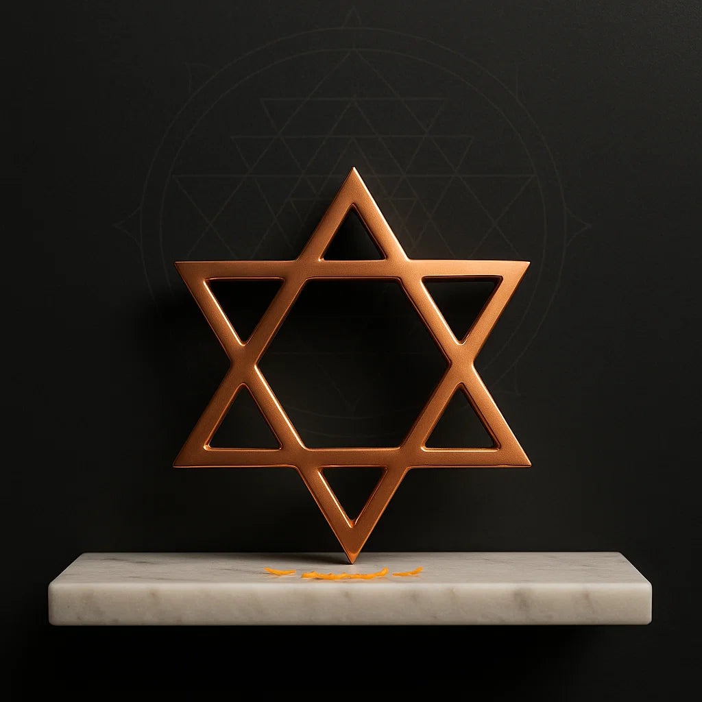Premium 100% Pure Copper Metal Spiritual Star Shaped Helix for North-East Direction of Main Door Entrance, Kitchen, Bedroom, Office for Vastu Dosh by Vastu Mandir
