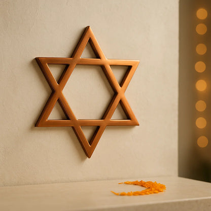 Premium 100% Pure Copper Metal Spiritual Star Shaped Helix for North-East Direction of Main Door Entrance, Kitchen, Bedroom, Office for Vastu Dosh by Vastu Mandir