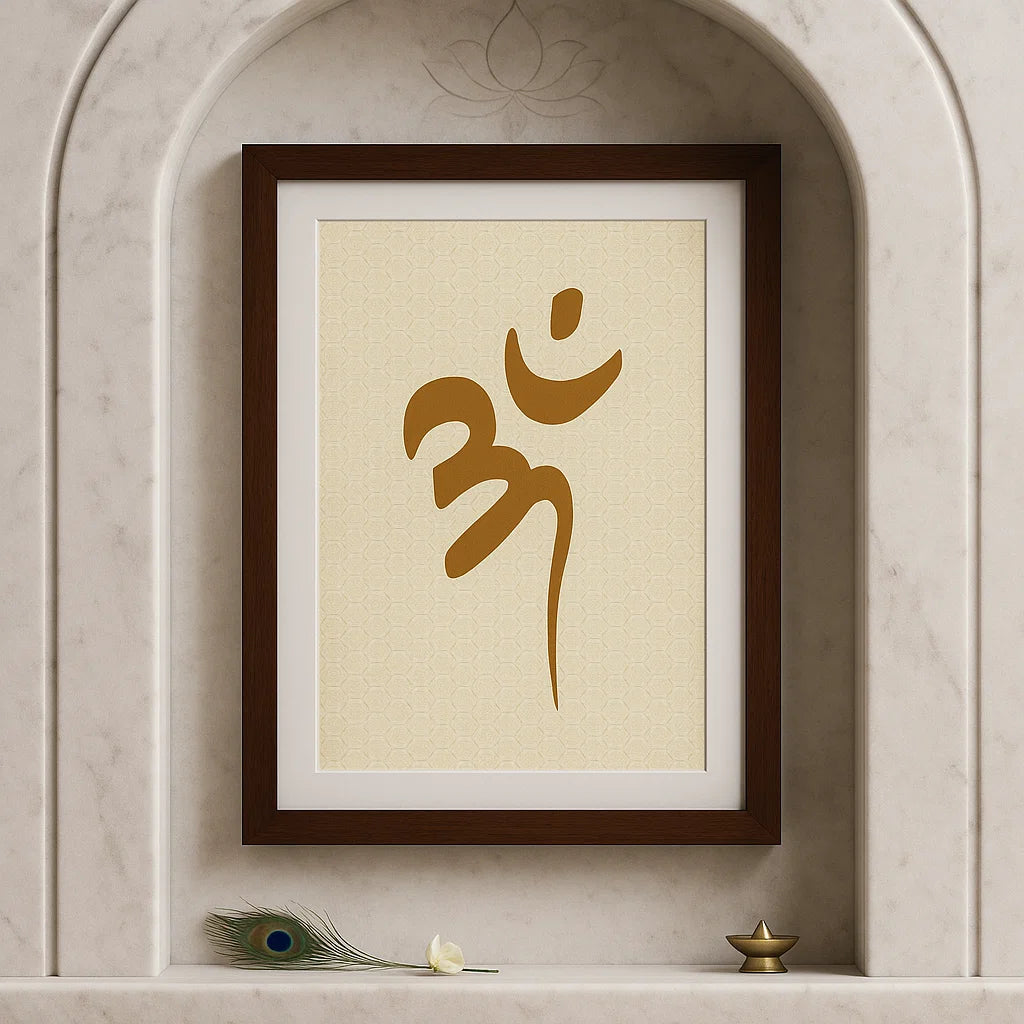 OM - Creates Flow Vastu Wall Art Decoration By Vastu Mandir For Home and Work Places
