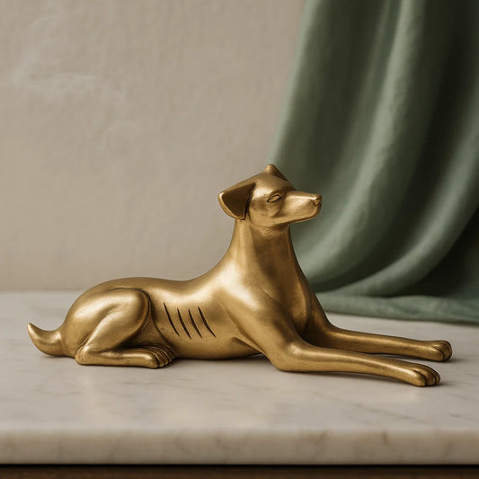 Dog 100% Pure Brass Statue Idol Decorative Showpiece for Home, Office and Gifting by Vastu Mandir