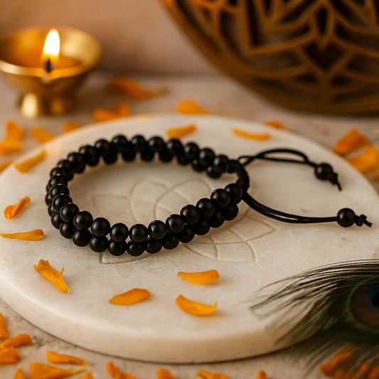 Natural Black Tourmaline 8mm Dual-Strand Bracelet – Shield & Stability
