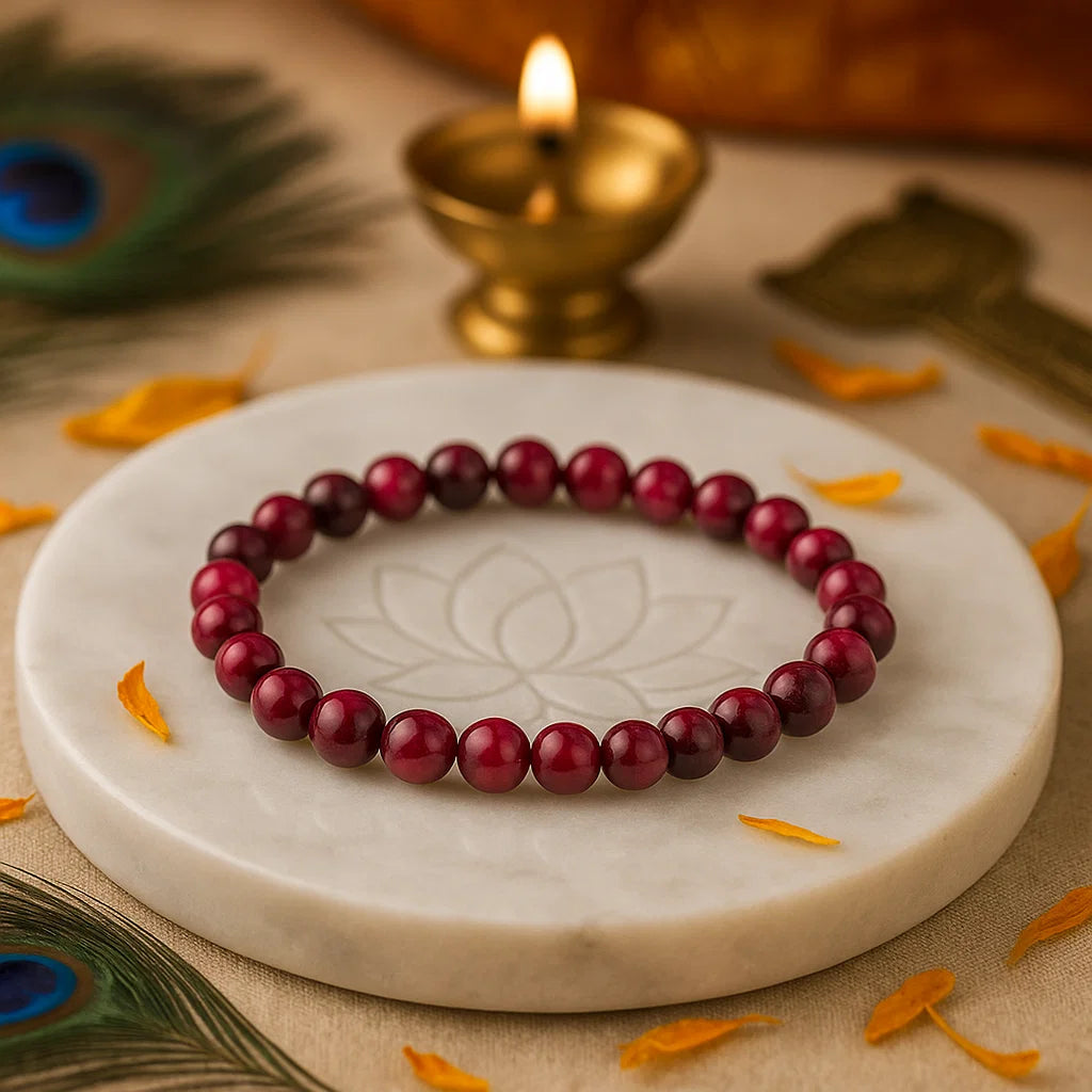 Pink tiger eye 8mm bead bracelet for heart chakra activation and self-confidence

