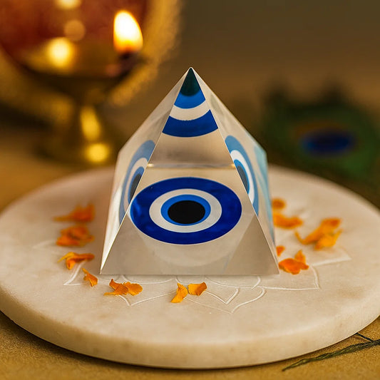 Evil Eye Protection Vastu Pyramid (75MM) used for Nazar Dosh removal and negativity shielding in the home. 