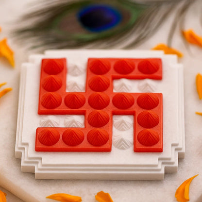 Plastic Pyramid Swastik Remedy (2 Inch) — Vastu Dosh Correction & Wall Energy | Vastu Mandir