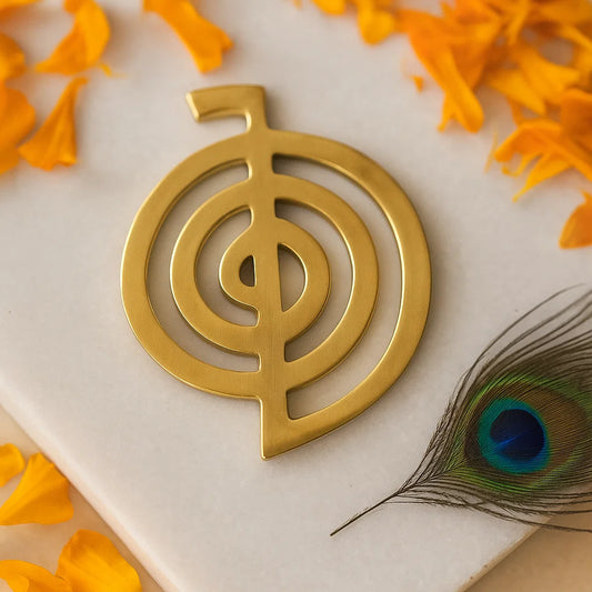 Premium Brass Cho Ku Rei Reiki Power Symbol — Authentic Energy Amplifier & Vastu Shield