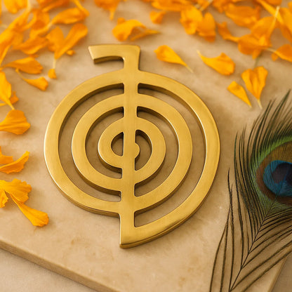 Premium Brass Cho Ku Rei Reiki Power Symbol — Authentic Energy Amplifier & Vastu Shield