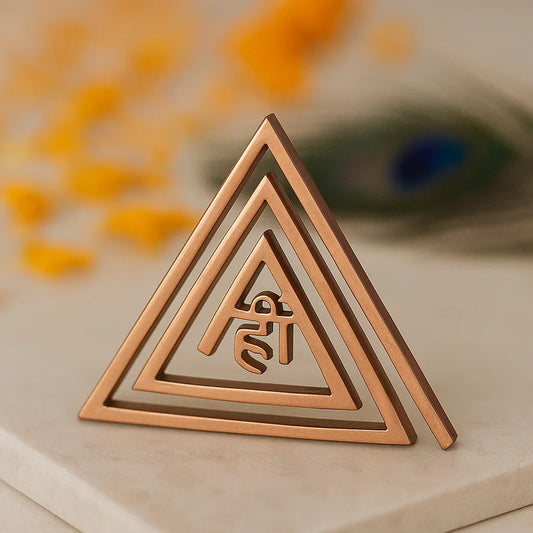 Premium ‘ही’ Symbol Copper Helix (4 & 6 Inch) — Advanced Main Door, Kitchen & South-East Vastu Energy Fix | Vastu Mandir