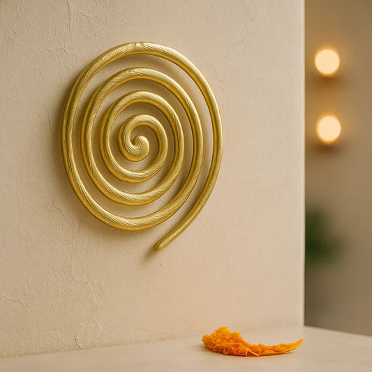 Plain Spiral Brass Helix (4 & 6 Inch) — Vastu Dosh Fix for South Zone, Main Door & Energy Flow | Vastu Mandir