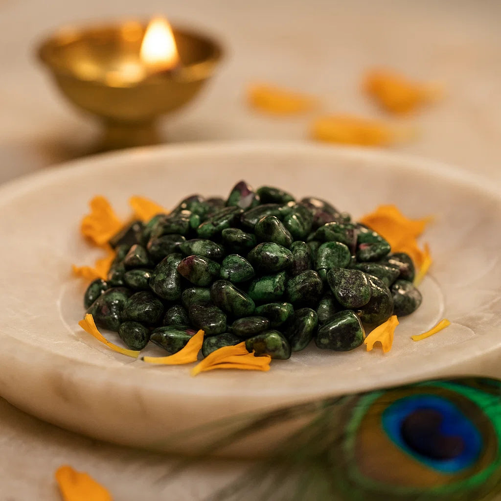 Authentic Ruby Zoisite Chips – Passion, Strength & Renewal for Vastu, Love and Personal Growth