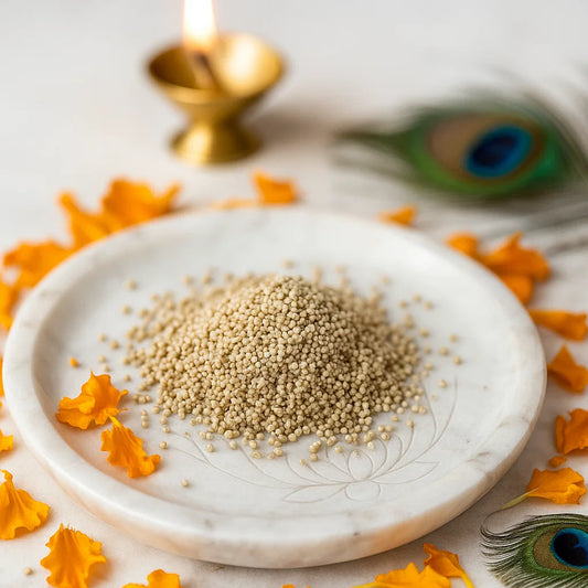 Premium Energy-Grade White Sarso Vastu Remedy Seeds 100g for Authentic Dosh Nivaran, Geopathic Stress Correction, and Elemental Panch Tatva Balance in Homes, Offices & Sacred Spaces by Vastu Mandir