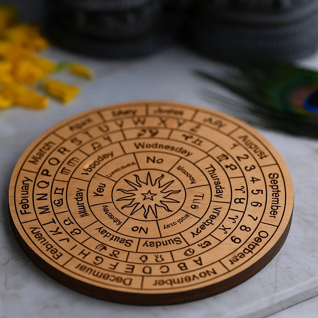 Astrological Dowsing Board – Vastu Remedy for Planetary & Zodiac Guidance | Ideal for Cosmic Timing Analysis | 6 & 9 Inchs