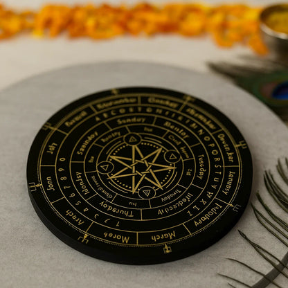 Premium 7 Star Dowsing Board (6" & 9") for Vastu Remedy & Chakra Healing — Acrylic Pendulum Chart with Seven-Pointed Star for Energy Detection & Spiritual Guidance Vastu Remedy By Vastu Mandir