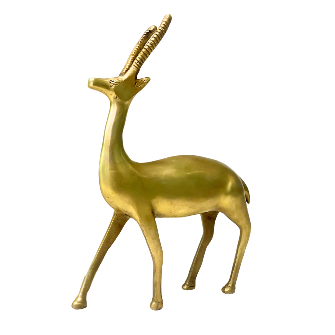Golden brass deer idol Vastu animal for prosperity and spiritual home décor