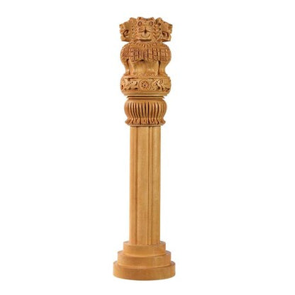 vastu mandir ashoka pillar, vastu mandir wooden idol, wooden items, home decor, table showpiece,  wooden ashoka pillar, table showpiece