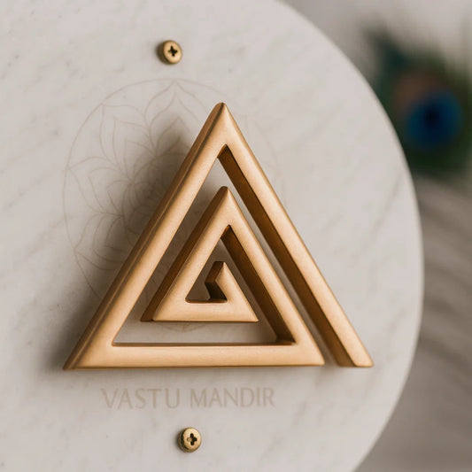 Copper Triangle Helix – Vastu Remedy for South-East Direction Correction | Kitchen & Main Door Balance | 4 & 6 Inch