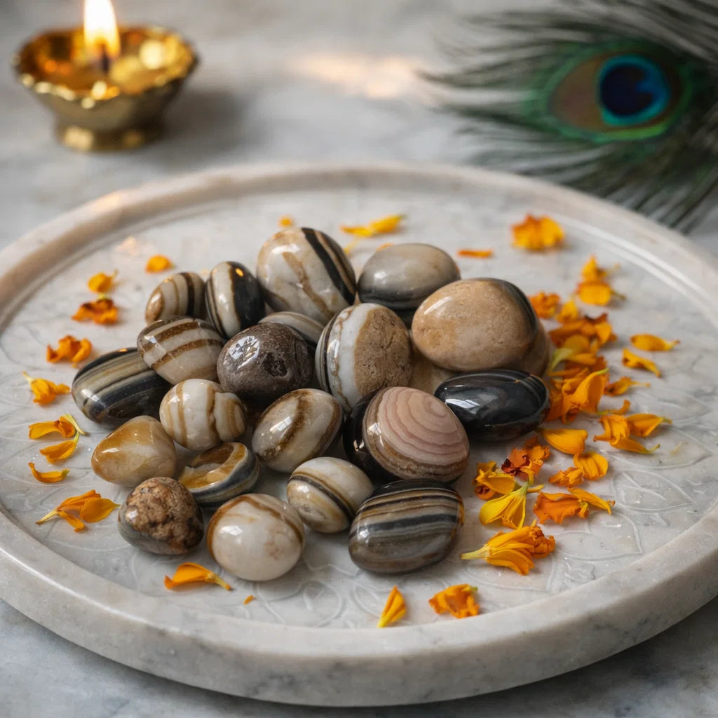 Natural Sulemani Hakik Tumbled Stones – Vastu Remedy for Protection & Saturn Relief | Ideal for South-West Stability | 100g / 500g / 1kg