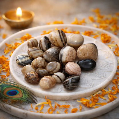 Natural Sulemani Hakik Tumbled Stones – Vastu Remedy for Protection & Saturn Relief | Ideal for South-West Stability | 100g / 500g / 1kg