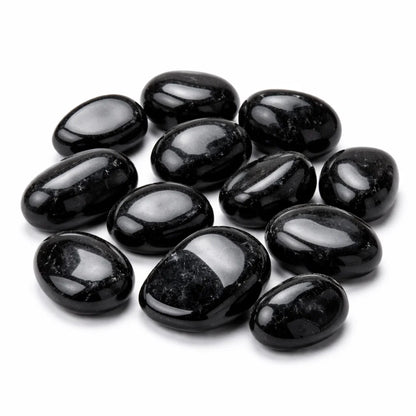 Black Tourmaline Stones – 100% Natural Crystal Vastu Remedy for EMF Protection, Negative Energy Shielding, Root Chakra Grounding & Aura Cleansing | Premium Tumbled Stones by Vastu Mandir