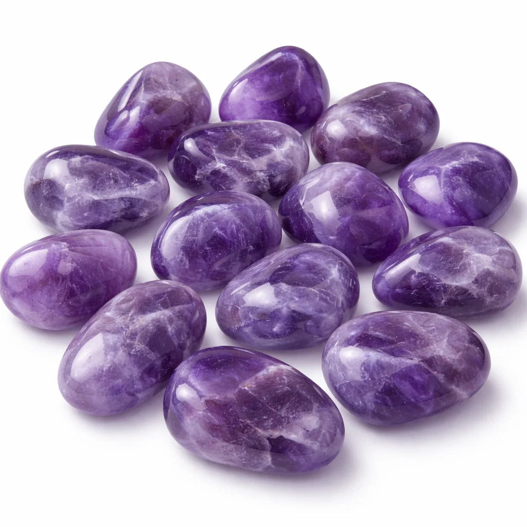 Premium Amethyst Tumbled Stones | 100% Natural Crystal for Spiritual Growth & Vastu Remedy | Vastu Mandir