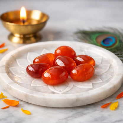Authentic Carnelian Tumbled Stones – Vastu Remedy for Creativity & Success Boost | Ideal for North-East Learning Areas | 100g / 500g / 1kg