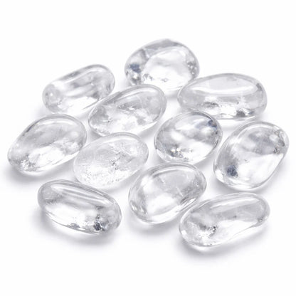 Clear Quartz Tumbled Stones – Natural Crystal for Vastu Remedy, Energy Amplification, Wealth Manifestation, Clarity & Vastu Remedy