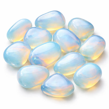 Natural Opalite Tumbled Stones – Vastu Remedy for Calm Sleep & Emotional Healing | Ideal for Bedrooms & Aura Cleansing | 100g / 500g / 1kg