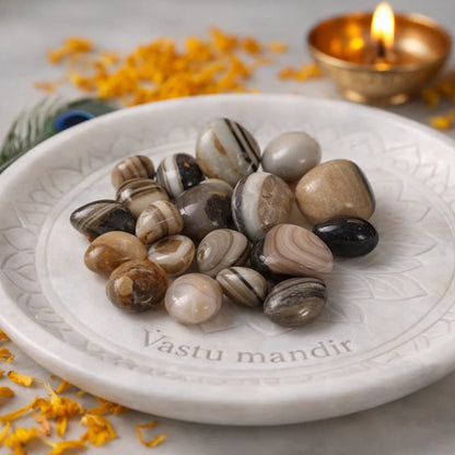 Natural Sulemani Hakik Tumbled Stones – Vastu Remedy for Protection & Saturn Relief | Ideal for South-West Stability | 100g / 500g / 1kg