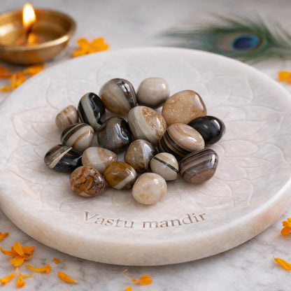 Natural Sulemani Hakik Tumbled Stones – Vastu Remedy for Protection & Saturn Relief | Ideal for South-West Stability | 100g / 500g / 1kg