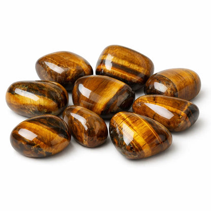 Authentic Tiger Eye Tumble Crystals — Mental Clarity, Energy Shield & Prosperity | Vastu Mandir