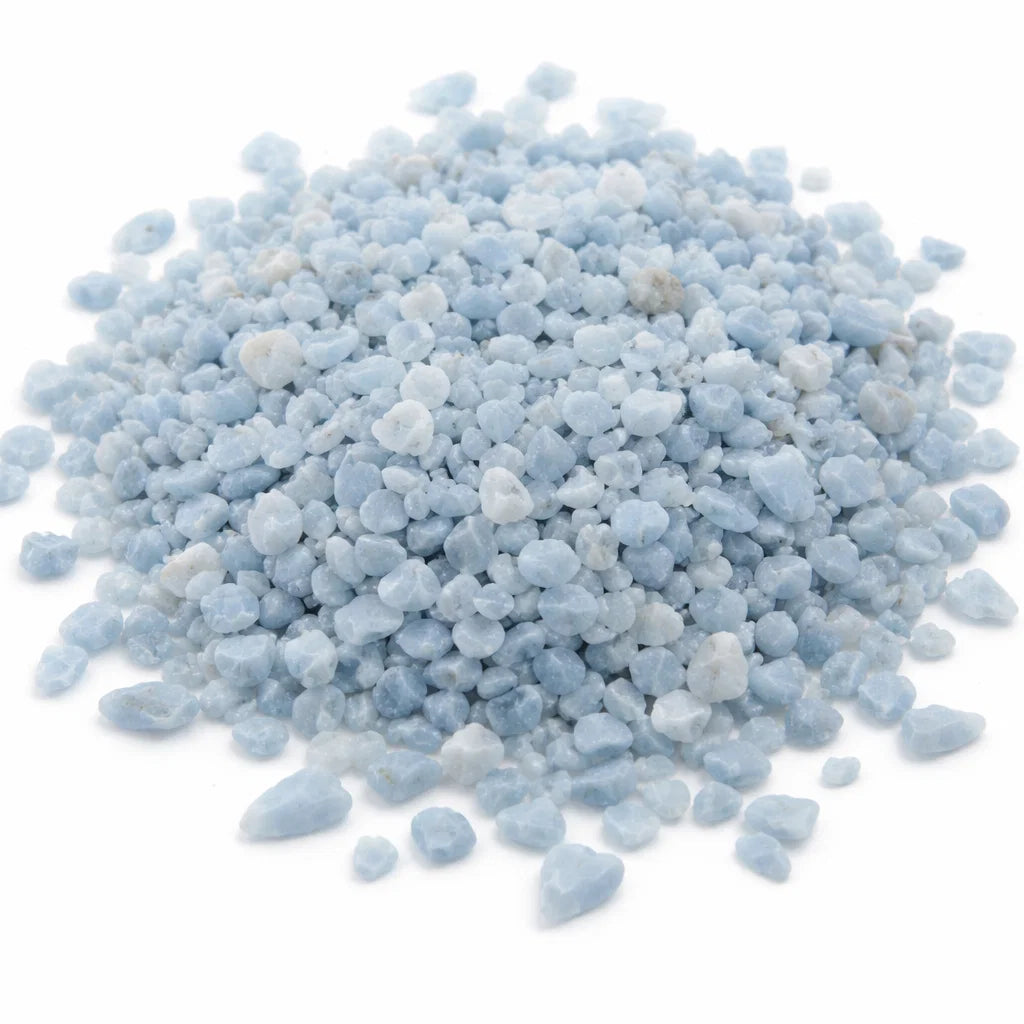 Authentic Angelite Chips — Vastu Remedy for Stress Relief & Spiritual Calm