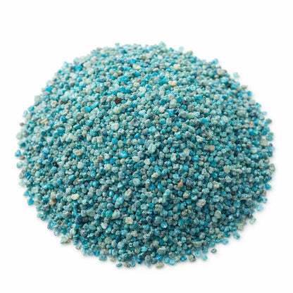 Blue Apatite Chips on a white background