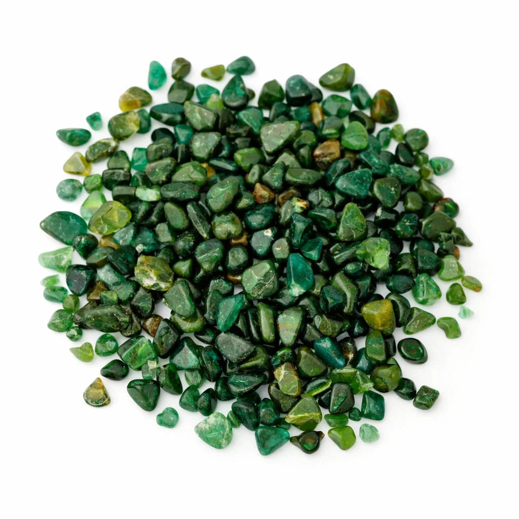 Emerald Crystal Chips – Vastu Remedy for Business Luck | Energy Cleansing Friendship | 100g / 500g / 1kg