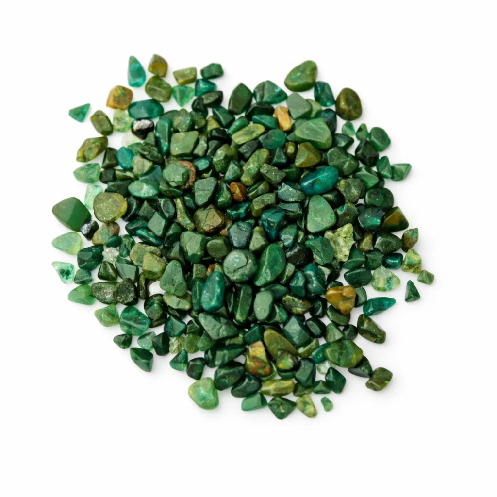 Emerald Crystal Chips – Vastu Remedy for Business Luck | Energy Cleansing Friendship | 100g / 500g / 1kg