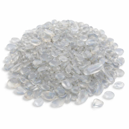 Stack of Opalite Chips on a white background