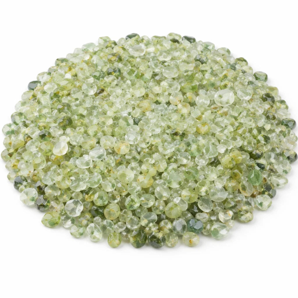 Prehnite Crystal Chips – Vastu Remedy for Heart Healing | Bedroom Calm Mindfulness | 100g / 500g / 1kg