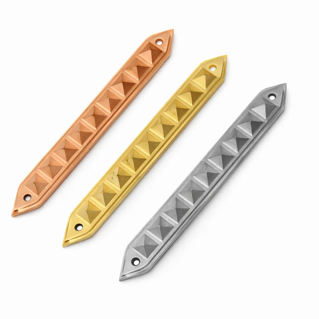 9 Pyramid Strip 7" for Vastu Remedy & Energy Divider — Copper, Brass & Lead Metal Strip for Door Threshold & Toilet Correction Vastu Dosh Nivaran By Vastu Mandir