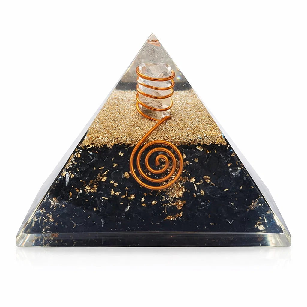 Black Tourmaline Protection Pyramid Vastu Remedy for Vastu Dosh Correction, Negative Energy Removal and Aura Shielding for Home and Office Spaces | 6.5 cm | 150 g