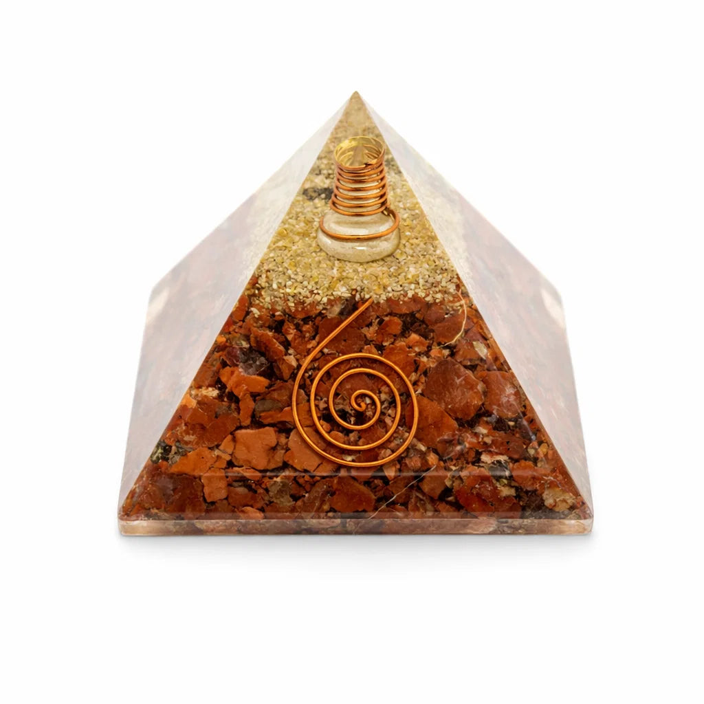 Red Jasper Pyramid Vastu Remedy for Grounding, Stability and Root Chakra Balance for Home Protection, Energy Support and Office Decor | 6.5 cm | 140 g