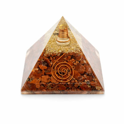 Red Jasper Pyramid Vastu Remedy for Grounding, Stability and Root Chakra Balance for Home Protection, Energy Support and Office Decor | 6.5 cm | 140 g