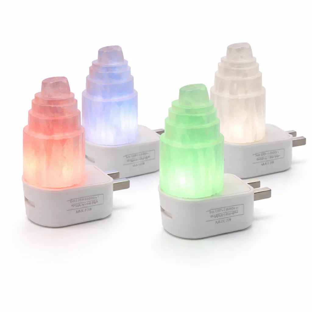 Premium Natural Selenite Tower Lamp Vastu Remedy LED with Dimmer for Aura Cleansing, Crown Chakra Activation & Negative Energy Removal Vastu Remedies in Bedrooms, Meditation Spaces & Northeast Corners by Vastu Mandir