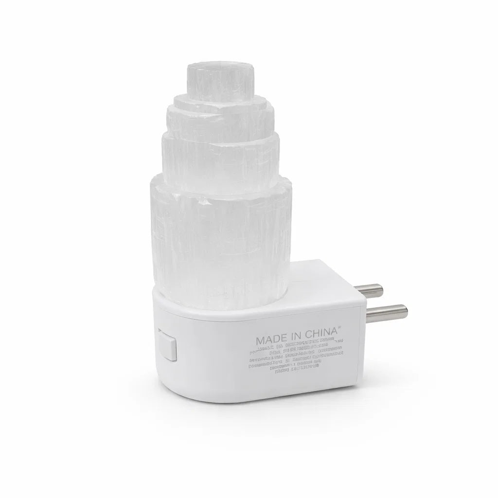 Premium Natural Selenite Tower Lamp Vastu Remedy LED with Dimmer for Aura Cleansing, Crown Chakra Activation & Negative Energy Removal Vastu Remedies in Bedrooms, Meditation Spaces & Northeast Corners by Vastu Mandir