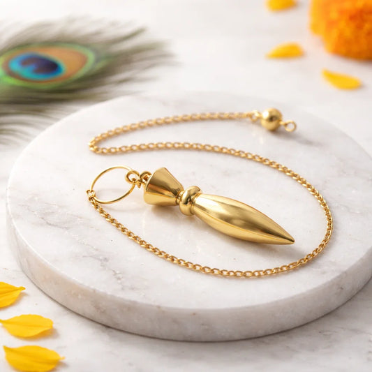 Premium 100% Pure Brass Heavy Dowsing Pendulum – Authentic Vastu Remedy Tool for Aura Chakra Reiki & Energy Detection By Vastu Mandir