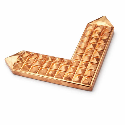 Metal Pyramid Angle 3.5 inch for Vastu Remedy & Corner Correction Copper, Brass & Lead L-Shaped Pyramid for Missing Corners & Directional Vastu Dosh Nivaran By Vastu Mandir