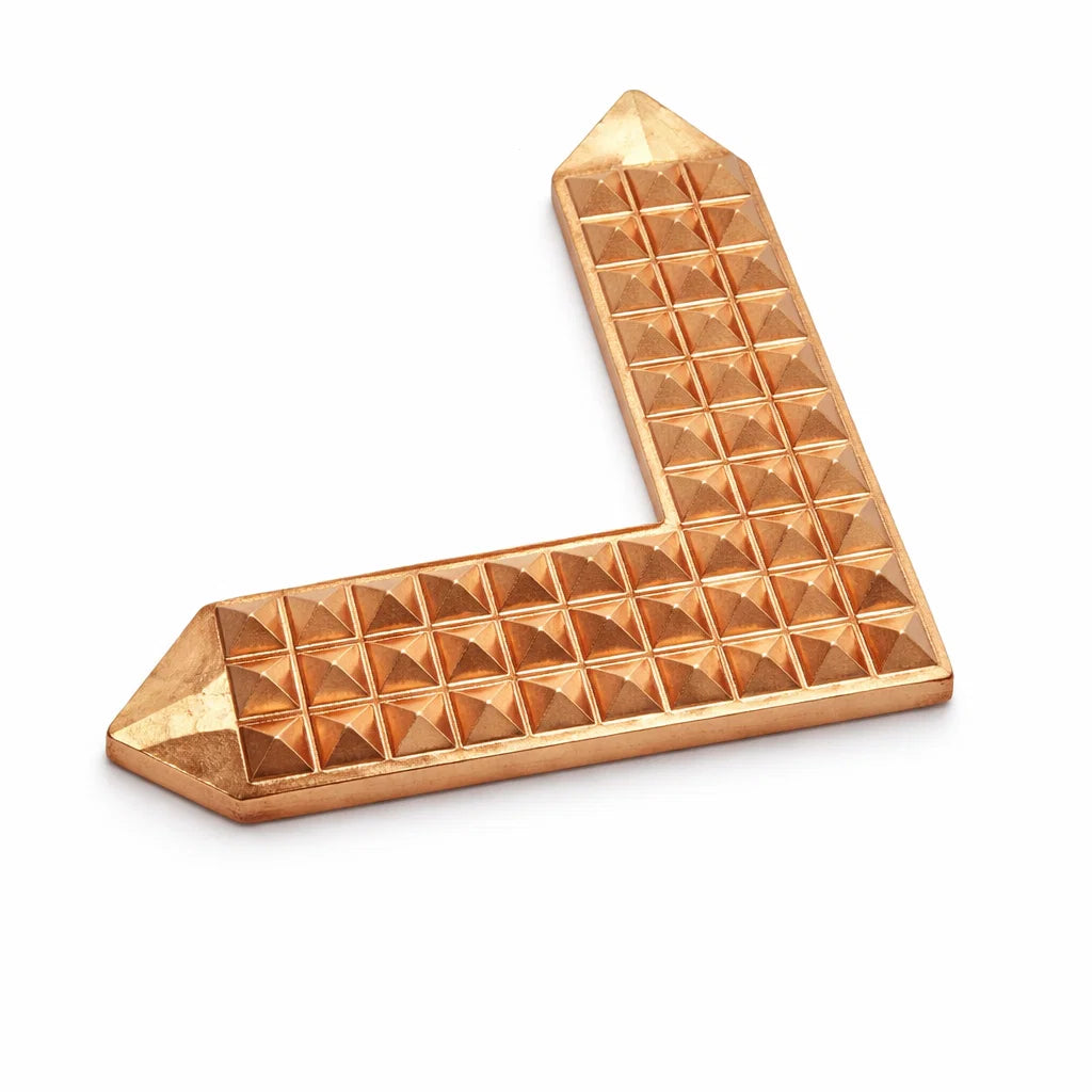 Metal Pyramid Angle 3.5 inch for Vastu Remedy & Corner Correction Copper, Brass & Lead L-Shaped Pyramid for Missing Corners & Directional Vastu Dosh Nivaran By Vastu Mandir