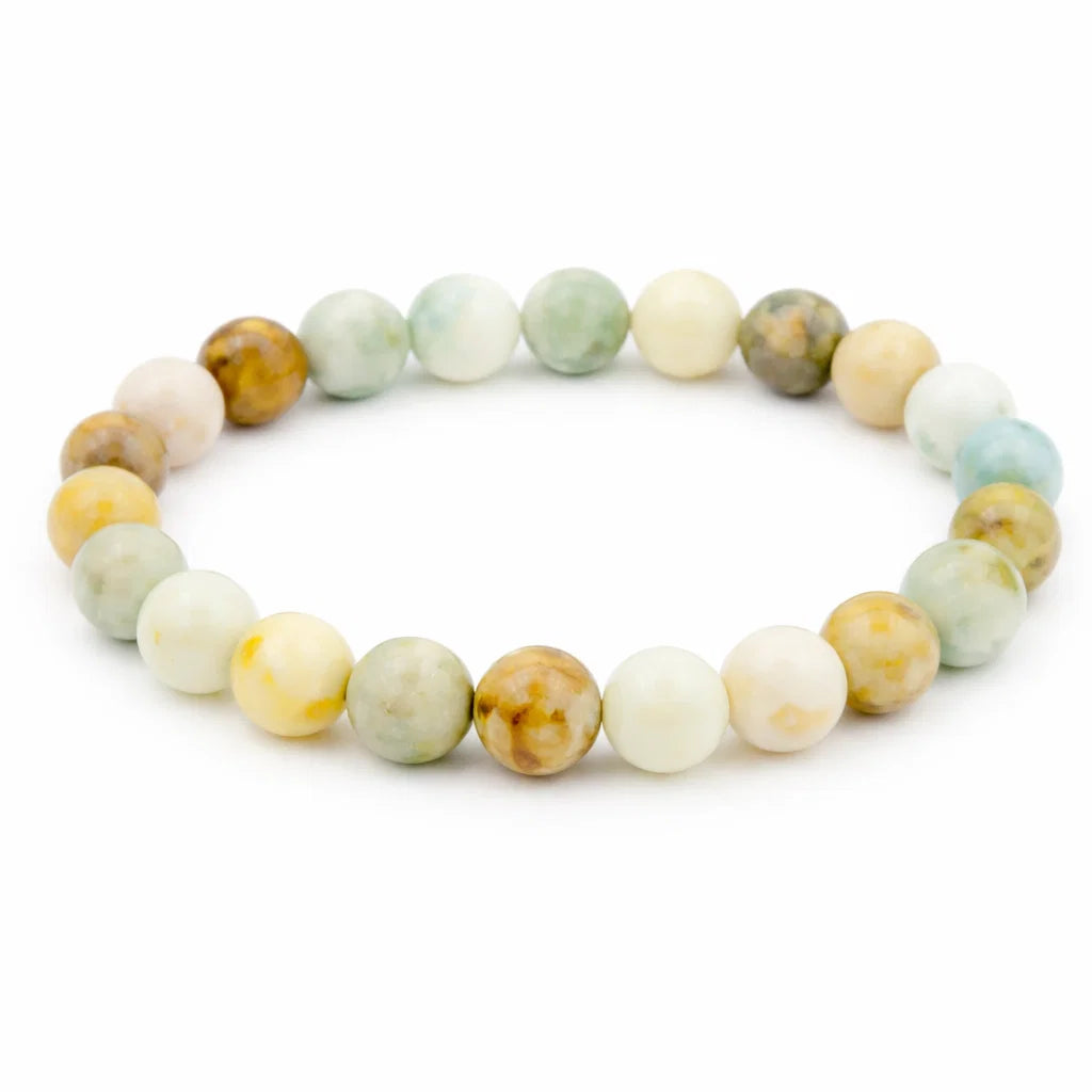 Amazonite Mixed Bracelet 8mm Beads – Natural Healing Crystal for Calmness, Balance & Positive Energy by Vastu Mandir