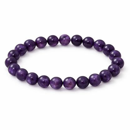 Natural Amethyst Crystal Bracelet – Vastu Remedy for Peace & Spiritual Growth | 8mm Beads