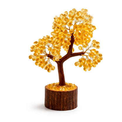 Citrine Money Tree – Vastu Remedy for Wealth Attraction | Money Stability | 100 Beads | 8 Inch