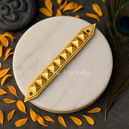 9 Pyramid Strip 7" for Vastu Remedy & Energy Divider — Copper, Brass & Lead Metal Strip for Door Threshold & Toilet Correction Vastu Dosh Nivaran By Vastu Mandir