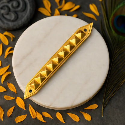 9 Pyramid Strip 7" for Vastu Remedy & Energy Divider — Copper, Brass & Lead Metal Strip for Door Threshold & Toilet Correction Vastu Dosh Nivaran By Vastu Mandir